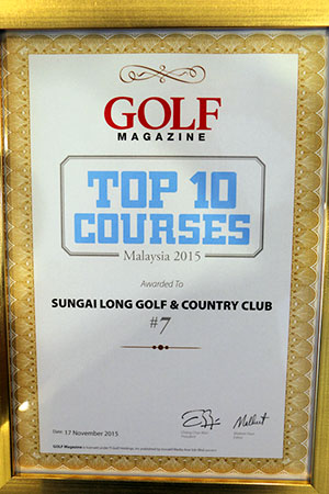 TOP 10 GOLF COURSES MALAYSIA 2015 @ 7 th place